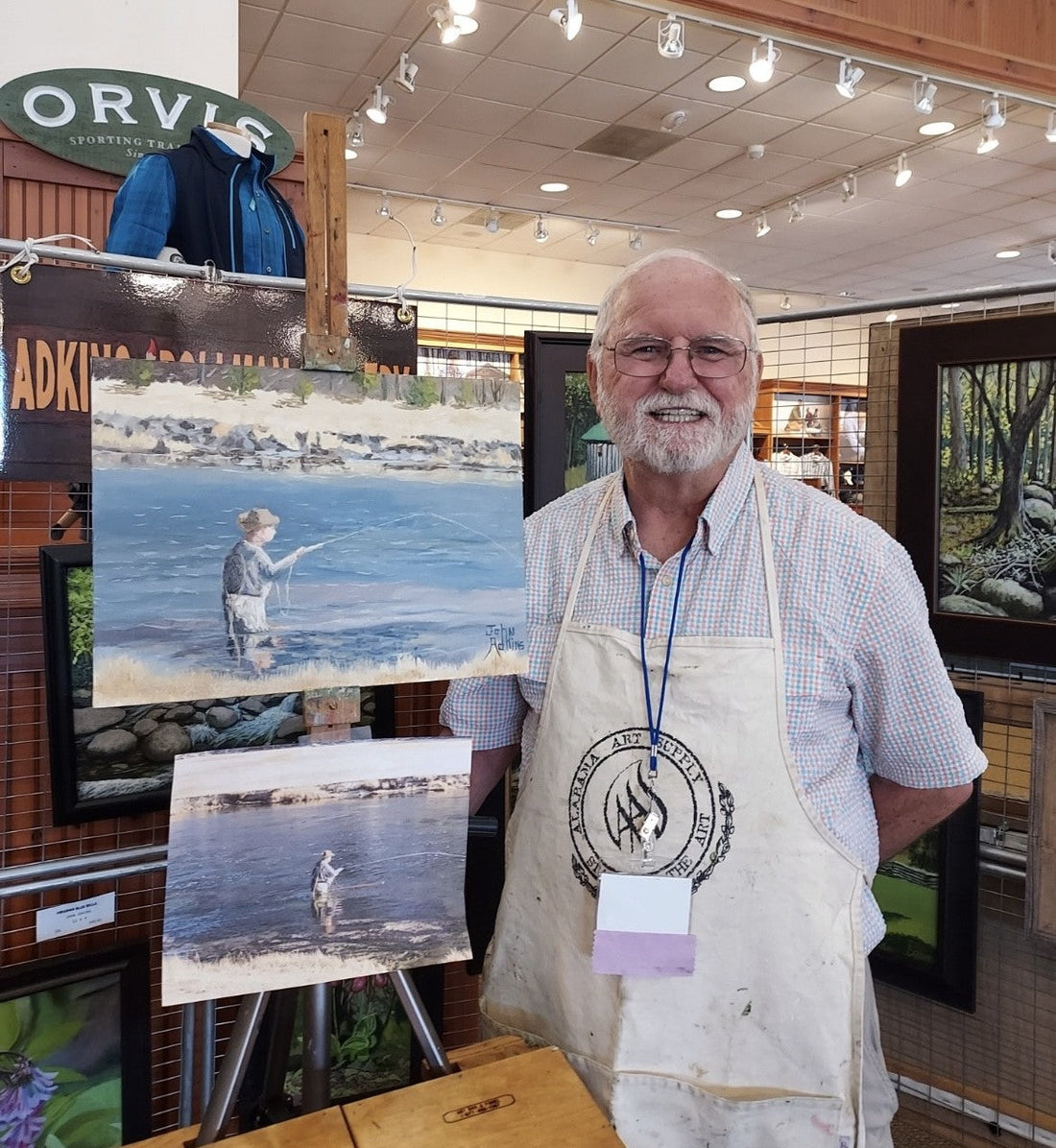 John Adkins - Invited to paint at Orvis Store in Sevierville, TN for Father's Day Sales Event!