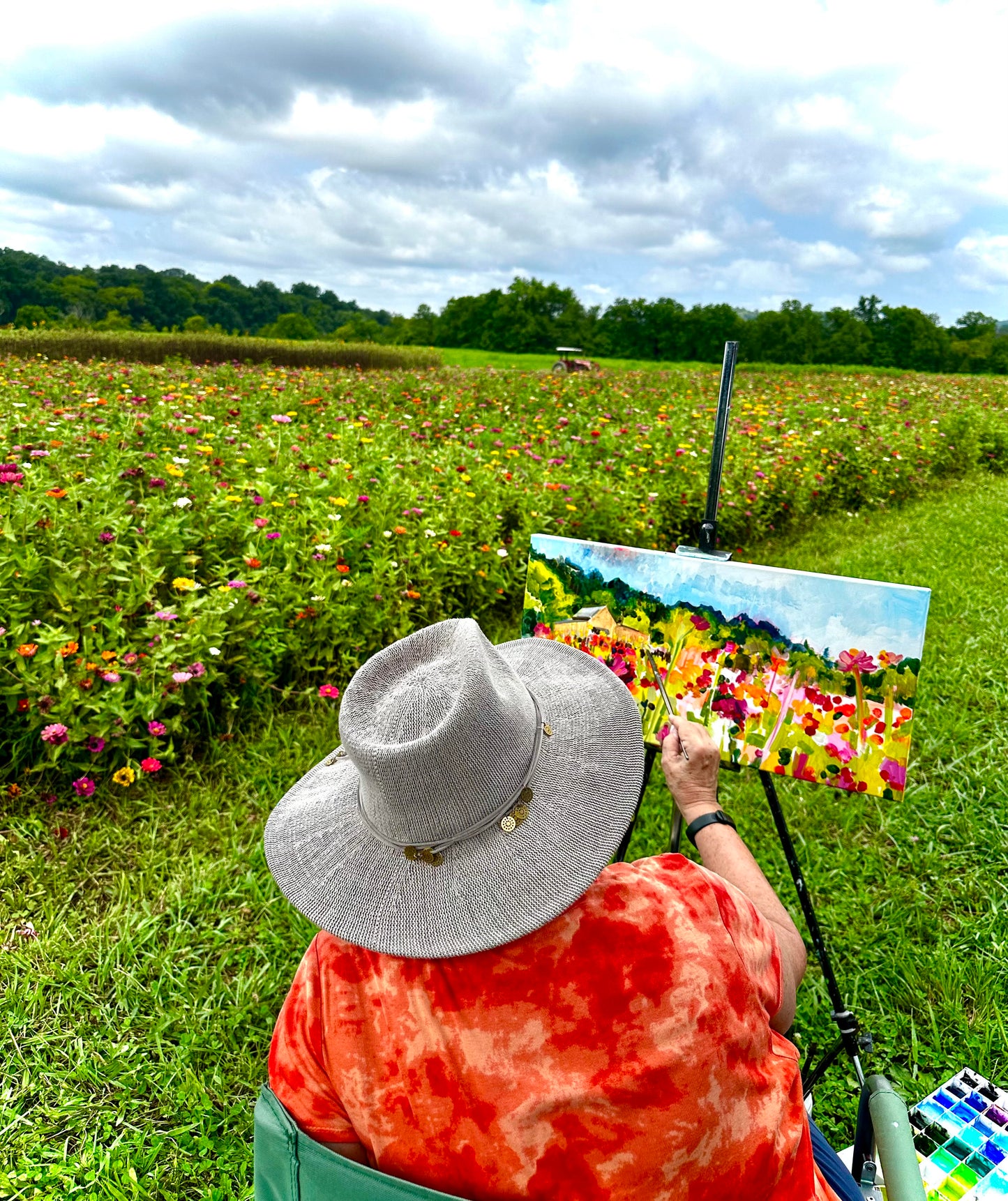 Riverside Farm  - Acrylic Painting by artist Charlotte Rollman