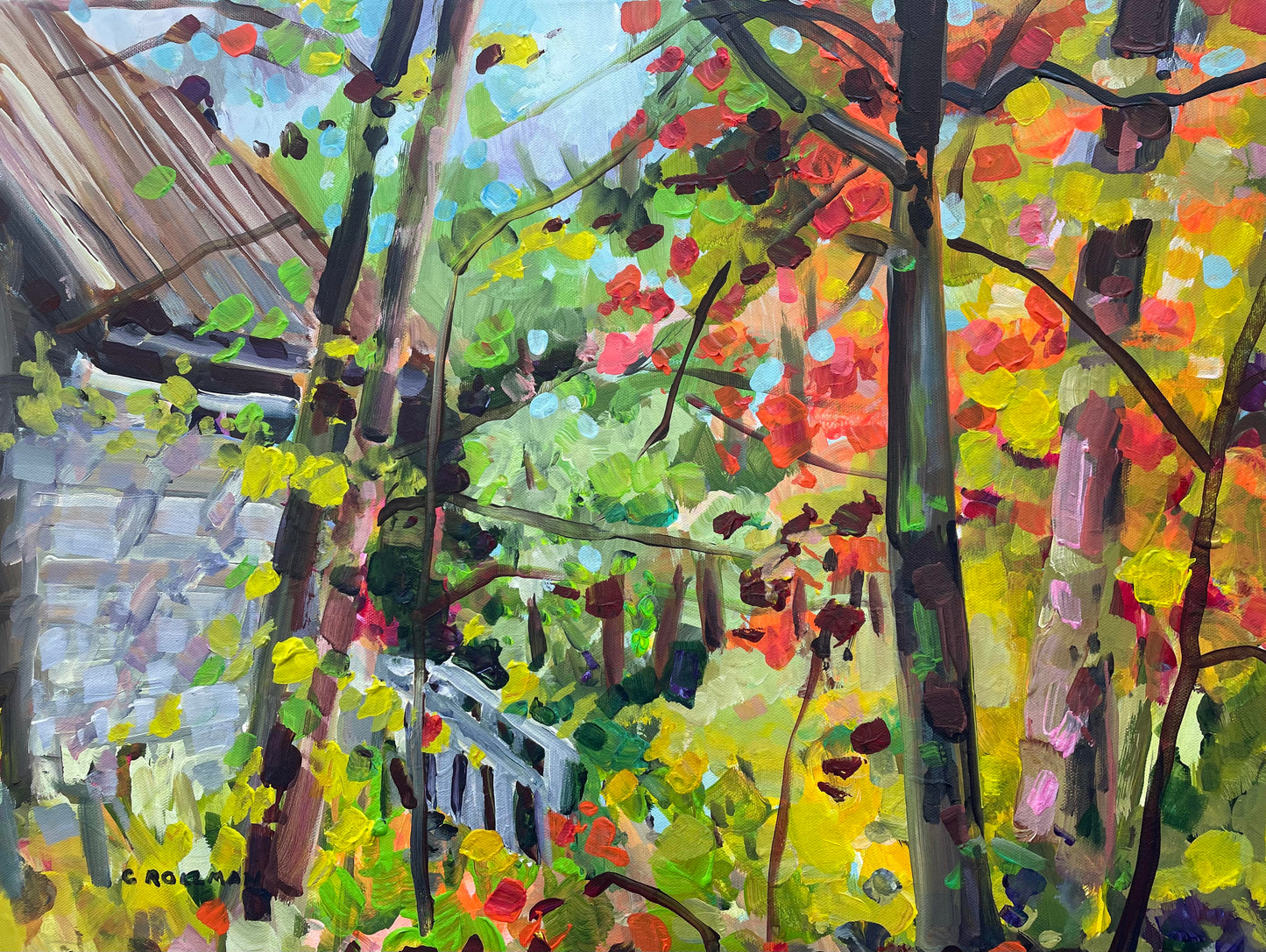 New Neighbors  - Acrylic Painting by artist Charlotte Rollman