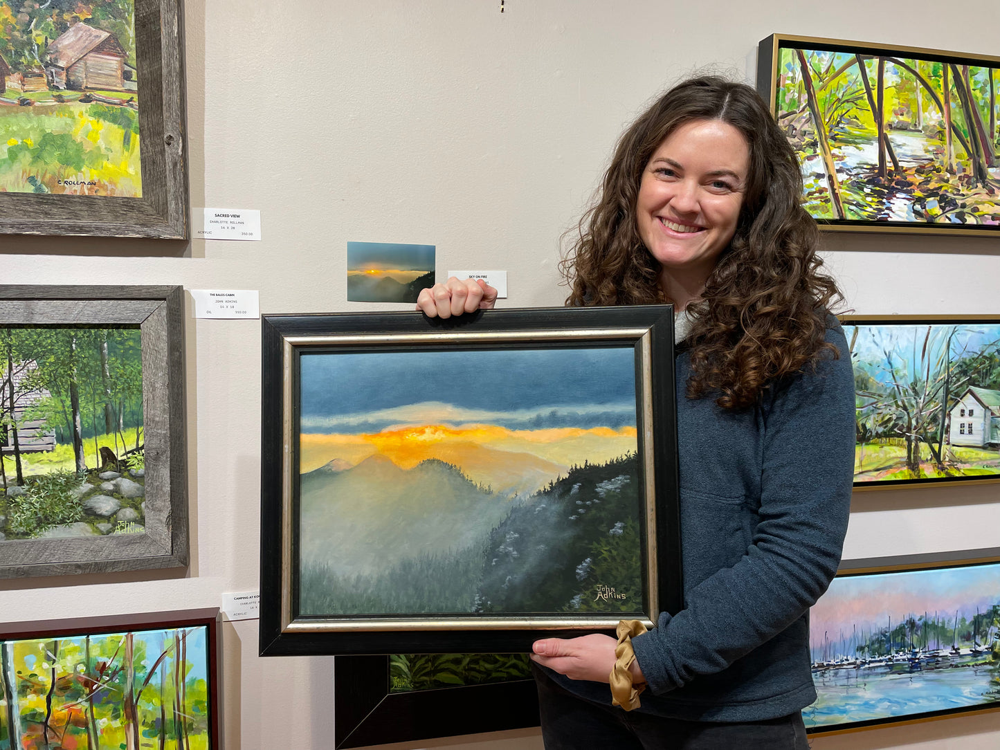 Sky on Fire  - Oil Painting by artist John Adkins