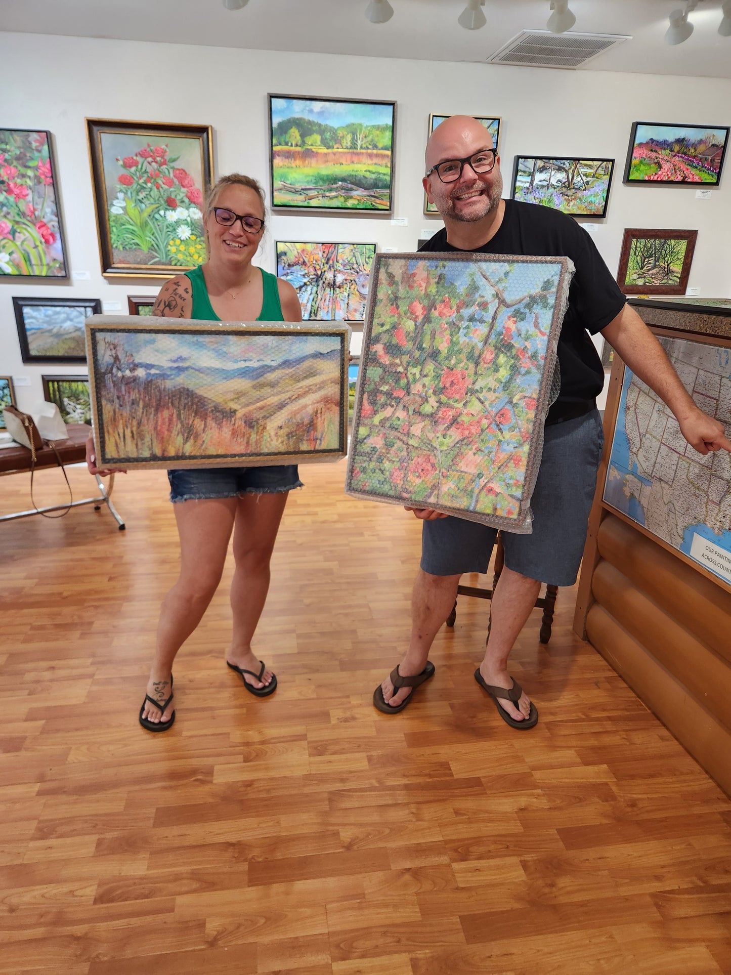 Color on a Cloudy Day - Acrylic Painting by artist Charlotte Rollman