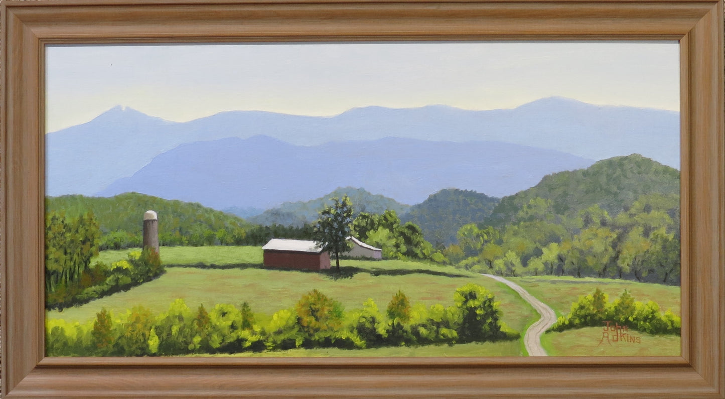Chilhowee Mountain Farm - Oil Painting by artist John Adkins