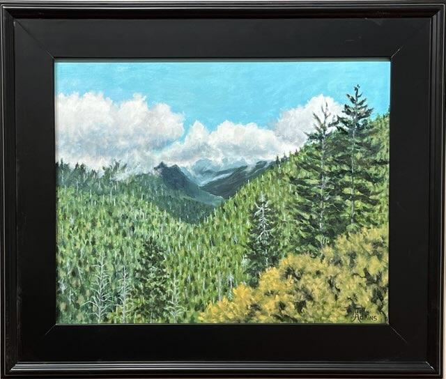 Clouds Over Chimney Tops  - Oil Painting by artist John Adkins