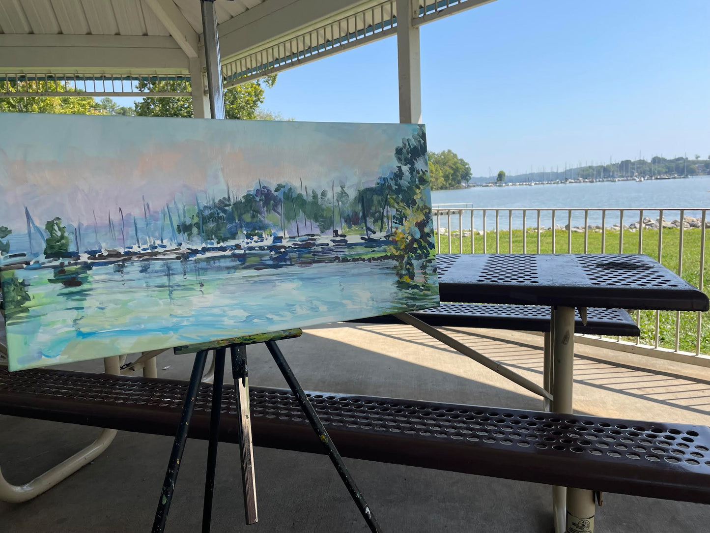 Concord Park View  - Acrylic Painting by artist Charlotte Rollman