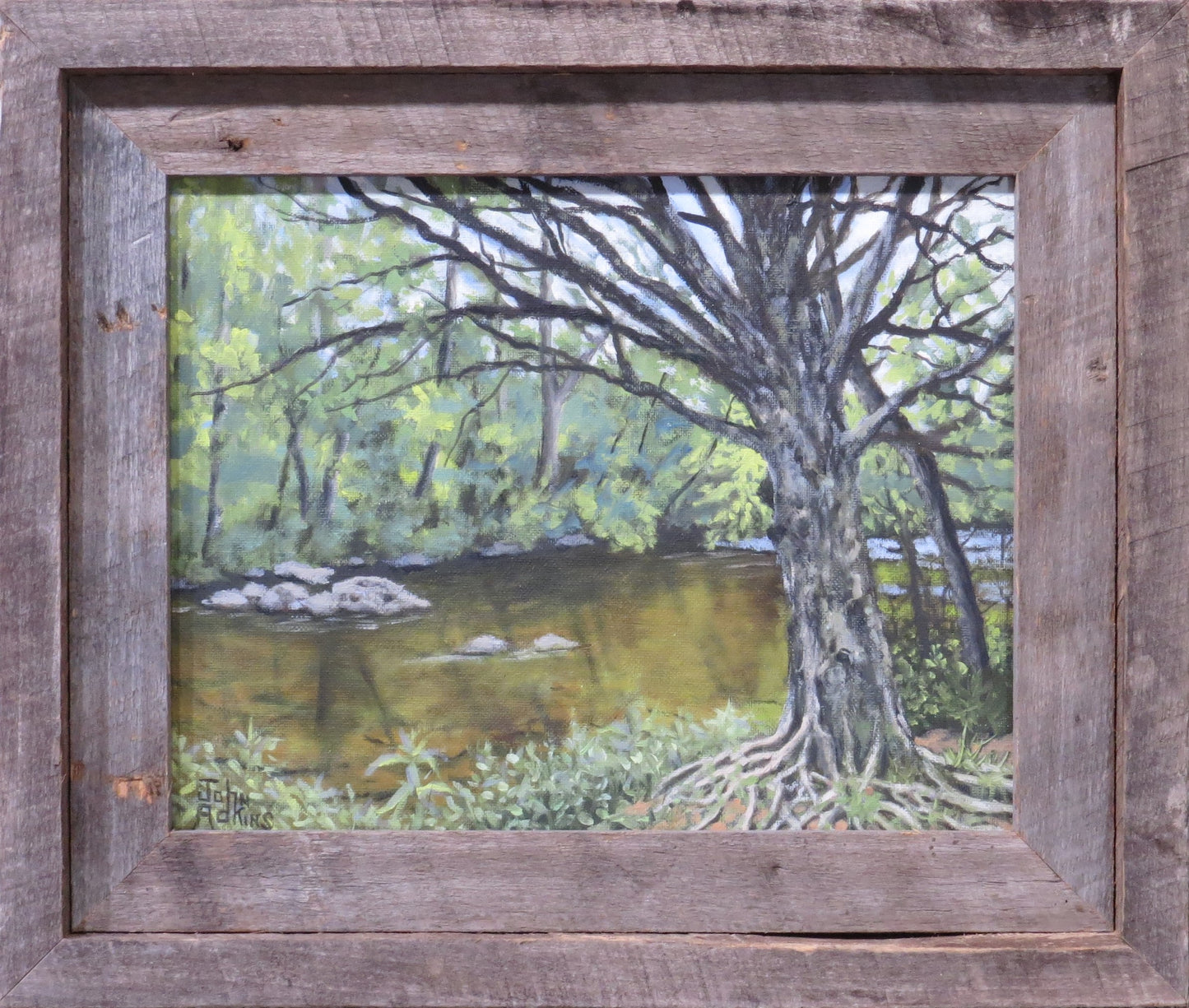 Down at the Creek - Oil Painting by artist John Adkins
