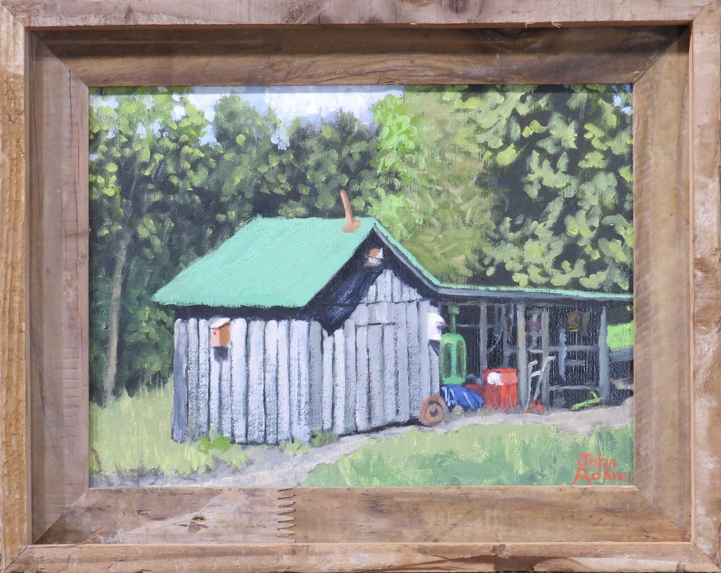 Earl's Shed - Oil Painting by artist John Adkins