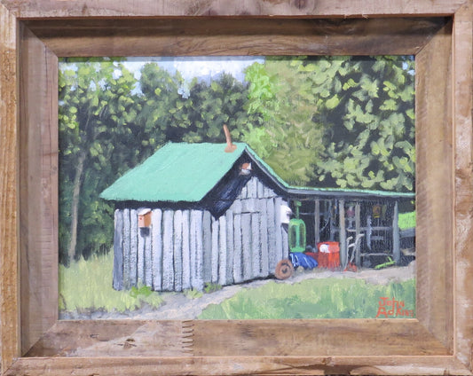 Earl's Shed - Oil Painting by artist John Adkins
