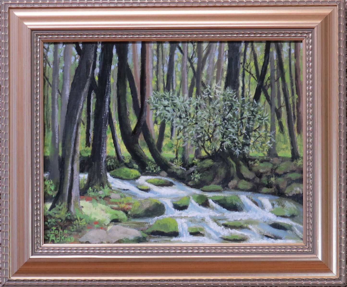 Elkmont Stream - Oil Painting by artist John Adkins