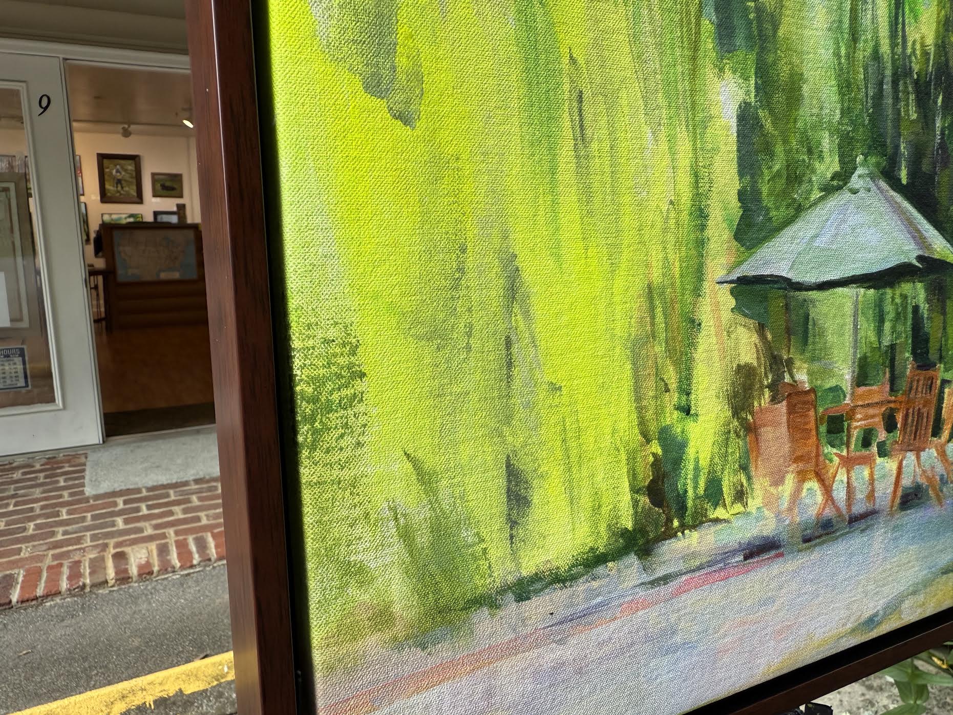 Evening Sauna - Acrylic Painting by Artist Charlotte Rollman 16x20 in France