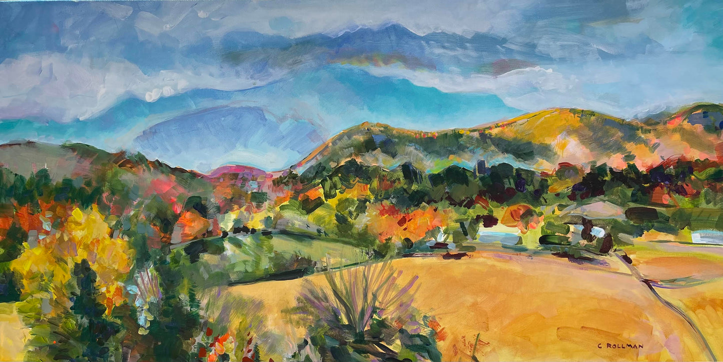 Fall on Le Conte  - Acrylic Painting by artist Charlotte Rollman
