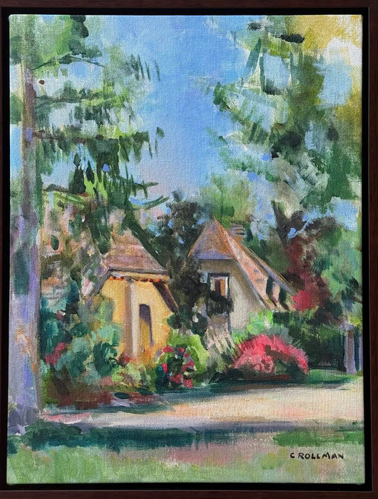 Fancy Meeting You Here - Acrylic Painting by Artist Charlotte Rollman 18x14 in France