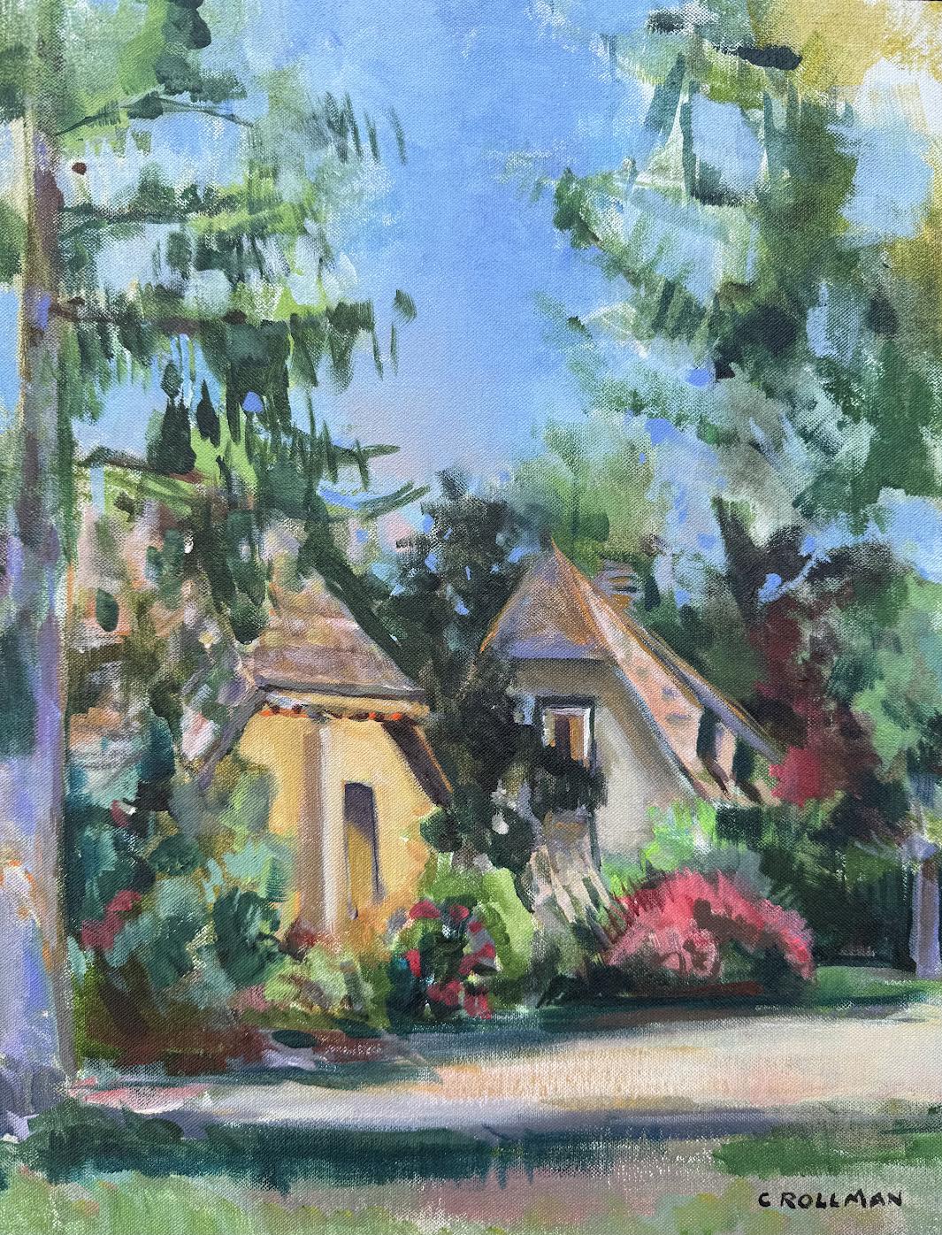 Fancy Meeting You Here - Acrylic Painting by Artist Charlotte Rollman 18x14 in France