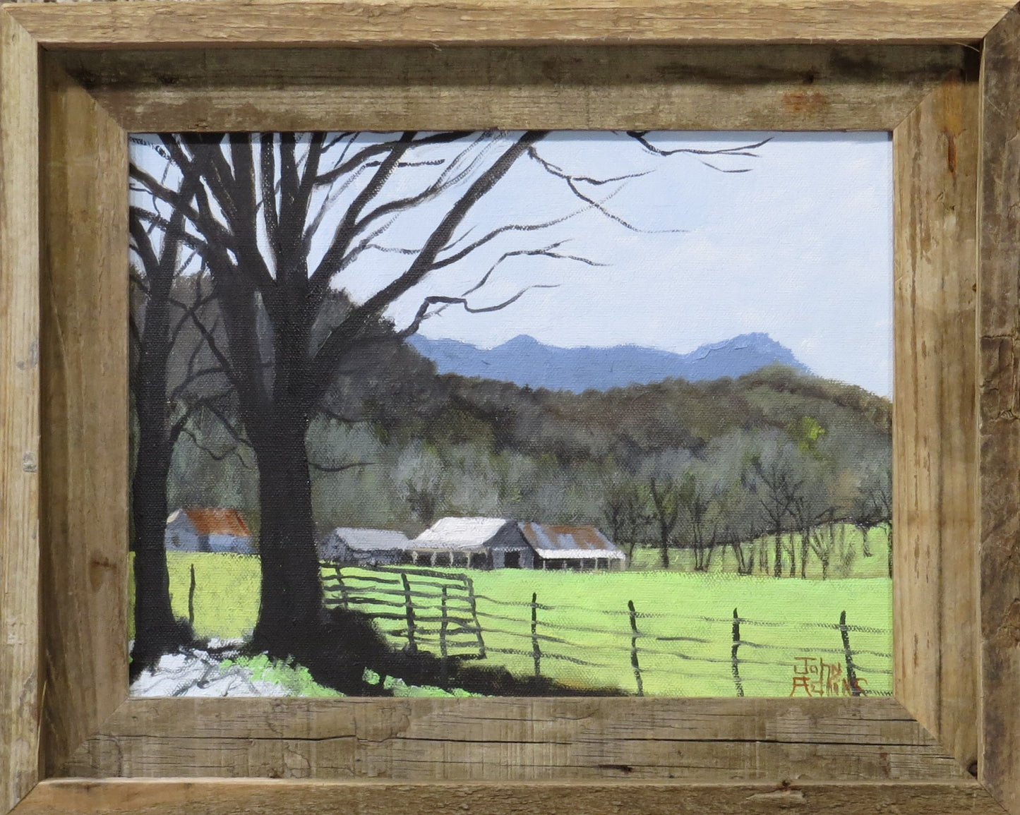 Hill's Creek Farm - Oil Painting by artist John Adkins