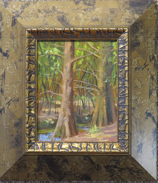 Cyprus Trees  - Oil Painting by artist John Adkins