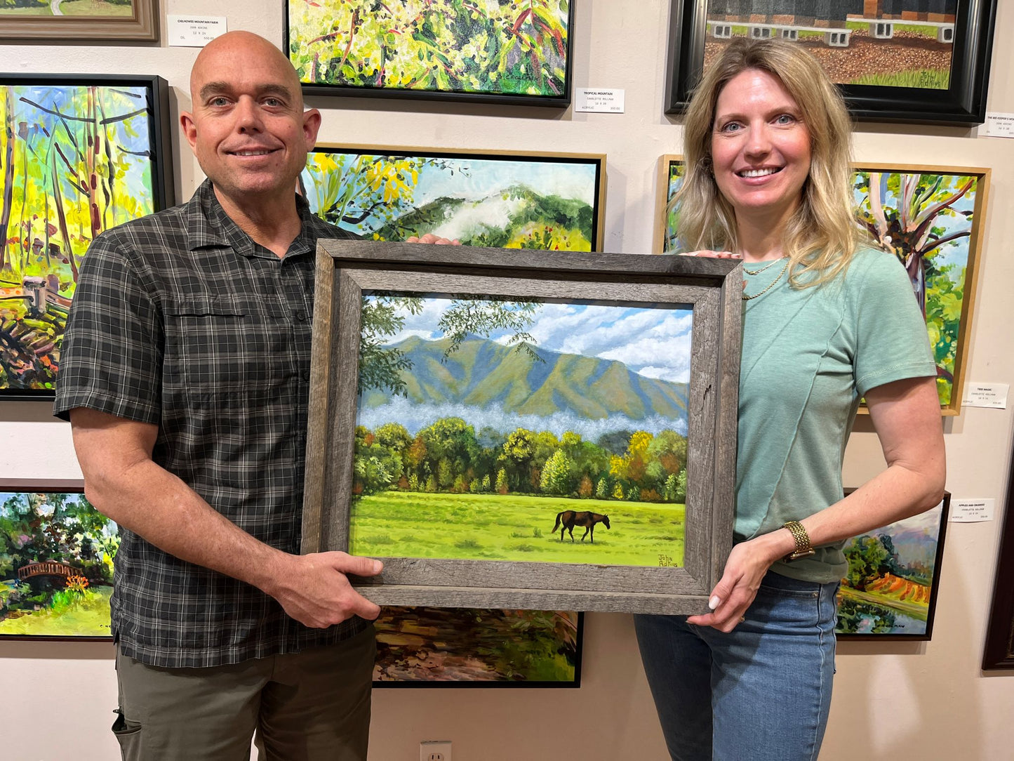 Cades Cove Fall Begins - Oil Painting by artist John Adkins