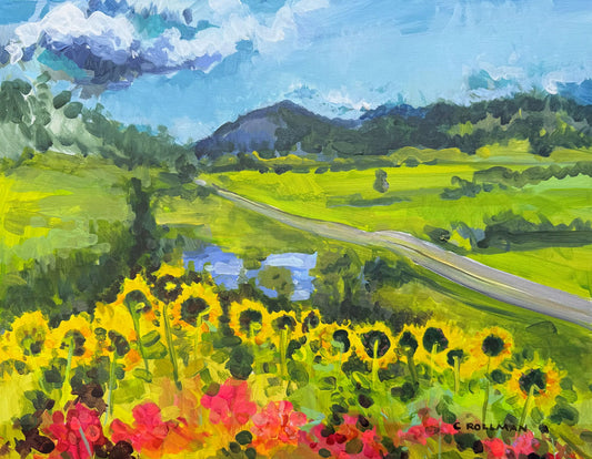 Sunny Chorus Line - Acrylic Painting by Artist Charlotte Rollman