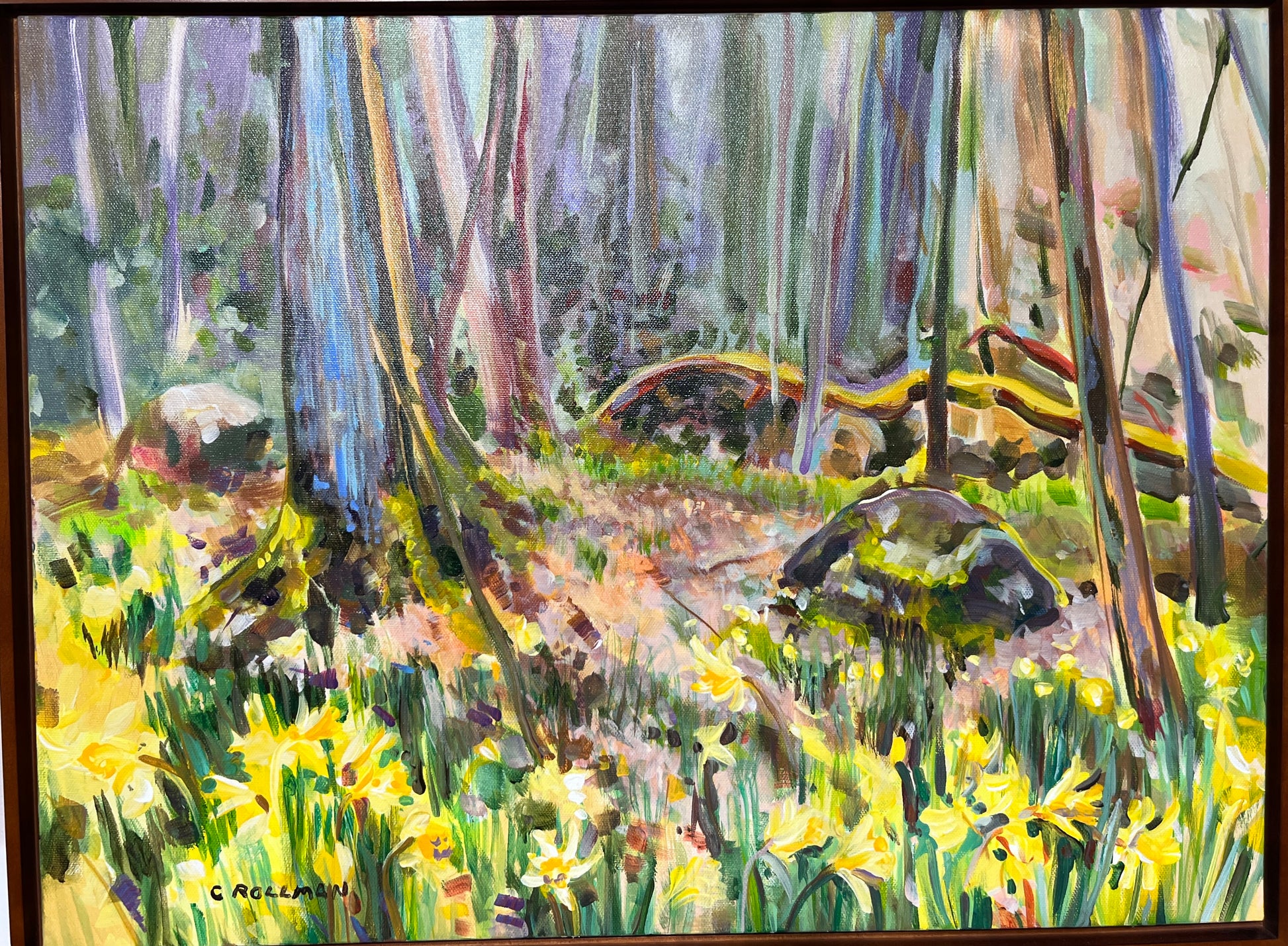 Magic at Elkmont  - Acrylic Painting by artist Charlotte Rollman 18x24