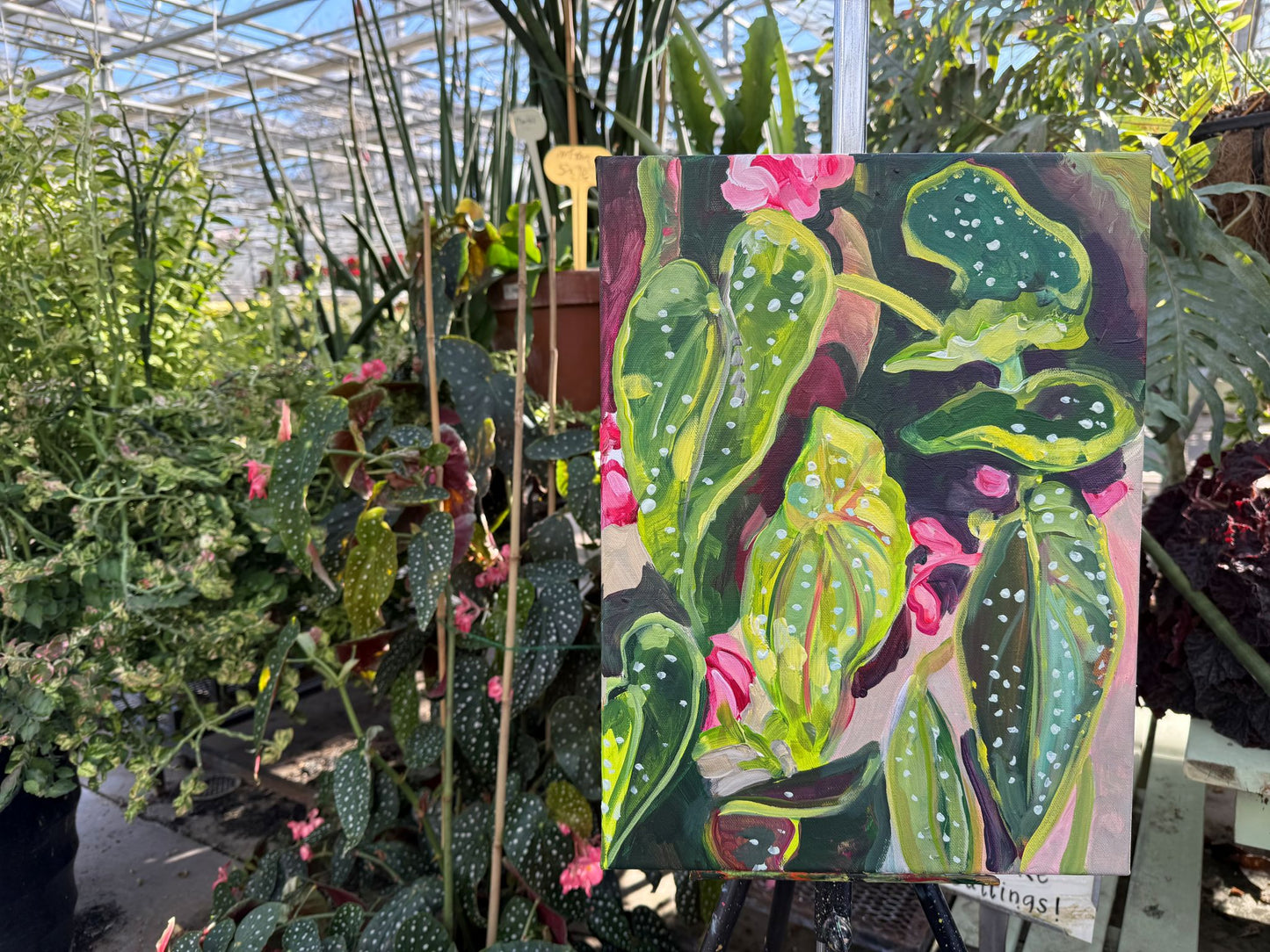 Poka Dot - Acrylic Painting by artist Charlotte Rollman 14x11