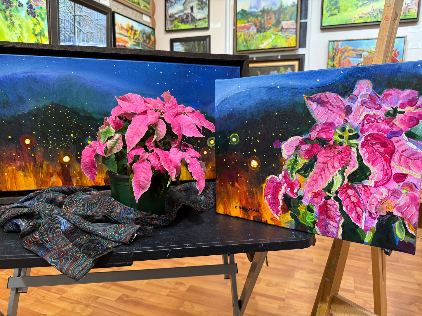 June and December - Acrylic Painting by artist Charlotte Rollman 11x14