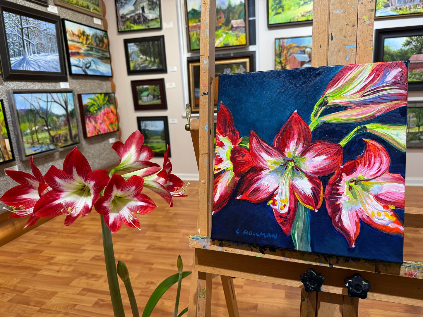 Evening Star - Acrylic Painting by artist Charlotte Rollman 12x12