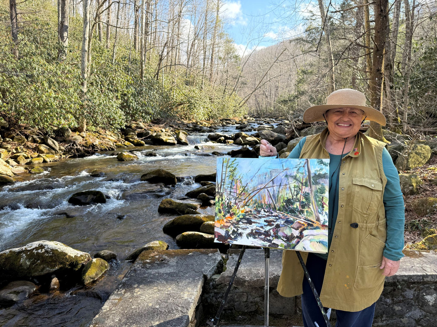 Water Mark - Acrylic Painting by Artist Charlotte Rollman 16x20