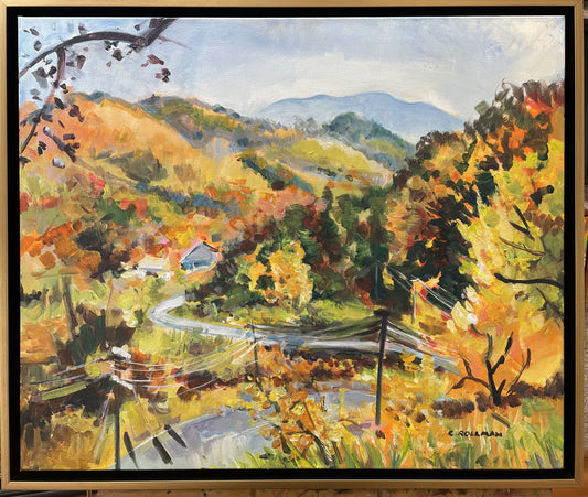 Road to Belmont Farm  - Acrylic Painting by artist Charlotte Rollman