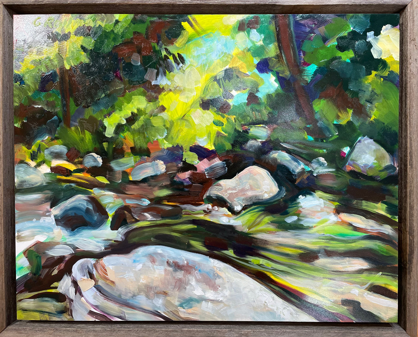 Swimming Hole at Tremont  - Acrylic Painting by artist Charlotte Rollman