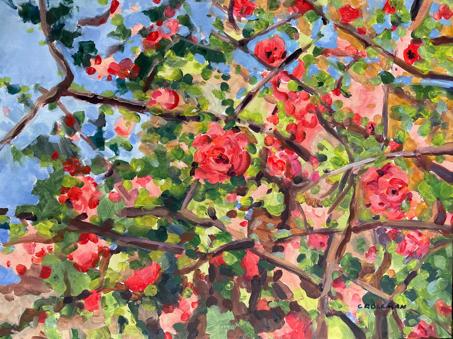 Walking into the Garden - Acrylic Painting by artist Charlotte Rollman