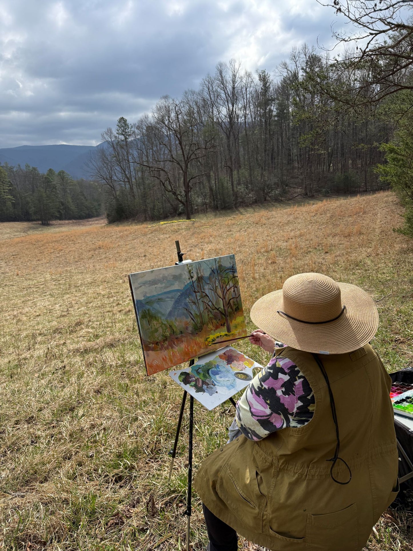 Just Around the Corner - Acrylic Painting by artist Charlotte Rollman 18x24