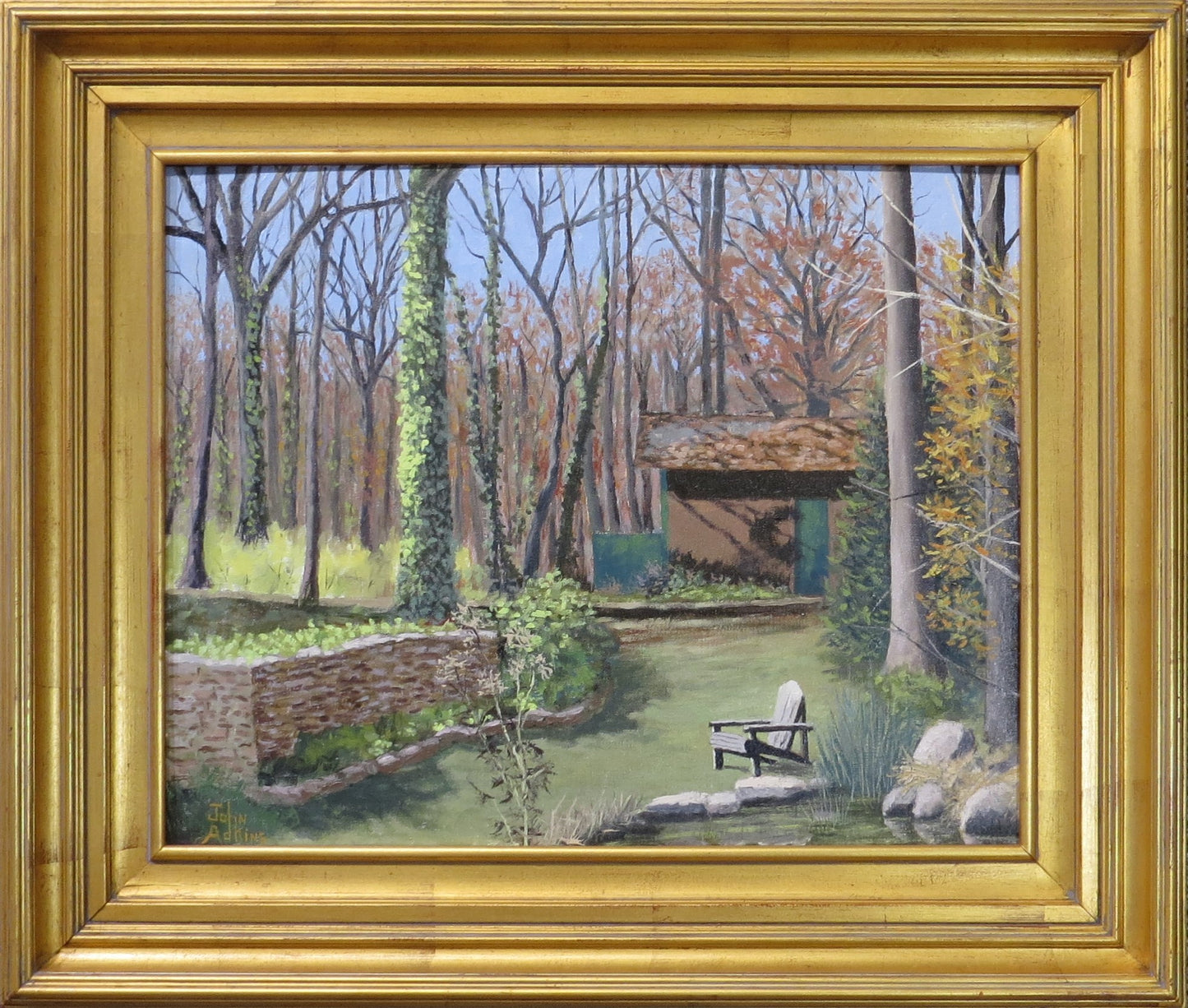 Ijams Nature Center Shed - Oil Painting by artist John Adkins
