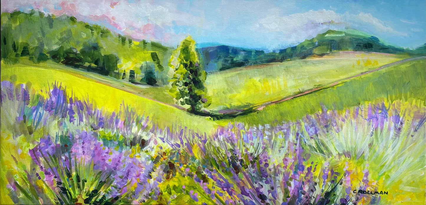 Lavender Morning  - Acrylic Painting by artist Charlotte Rollman
