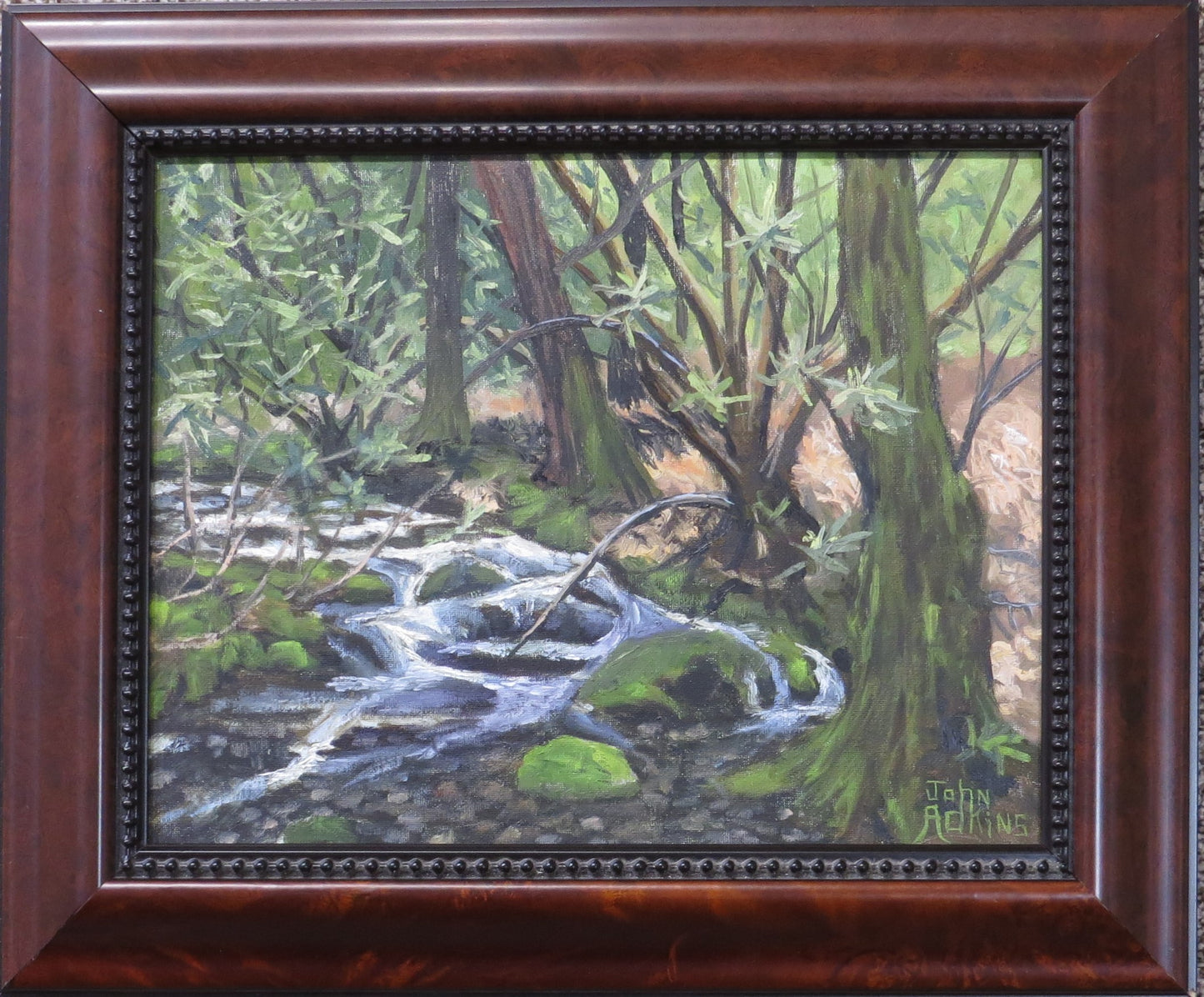Mingus Mill Stream - Oil Painting by artist John Adkins