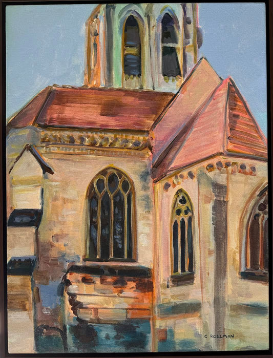 Our Lady in Auvers  - Acrylic Painting by artist Charlotte Rollman