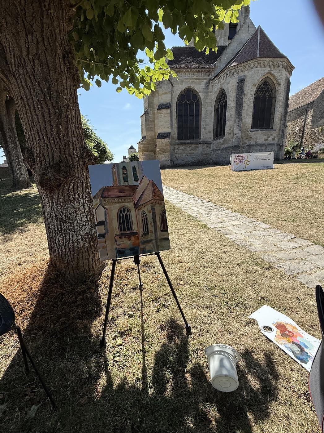 Our Lady in Auvers  - Acrylic Painting by artist Charlotte Rollman