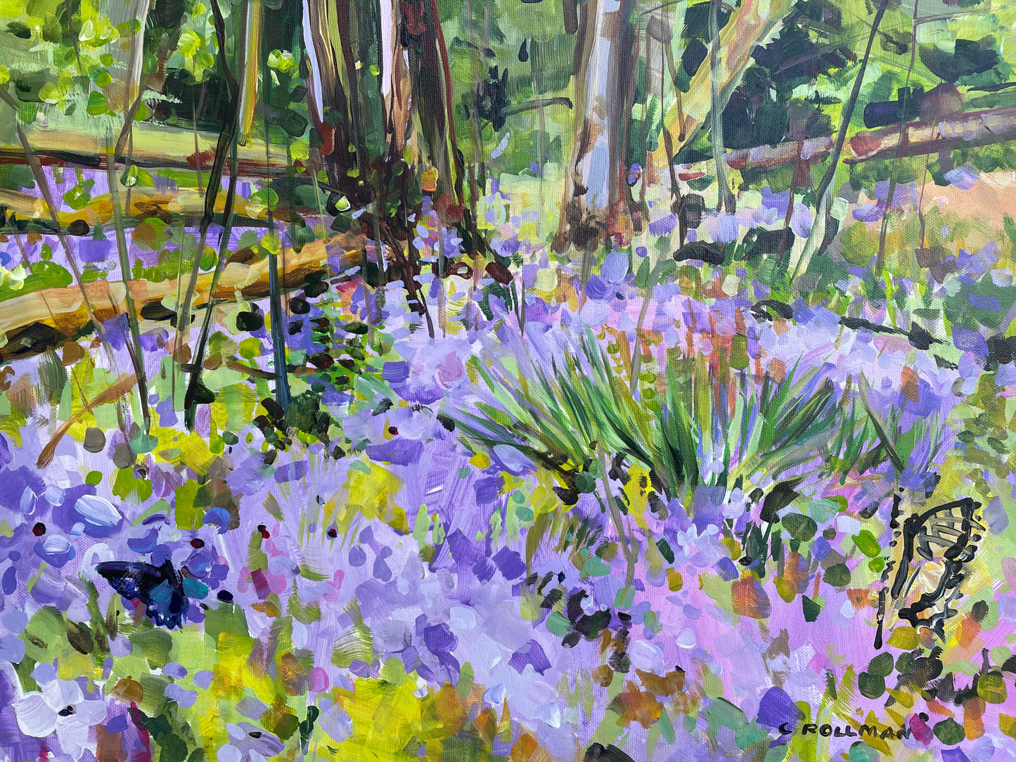 Phlox Meadow  - Acrylic Painting by artist Charlotte Rollman