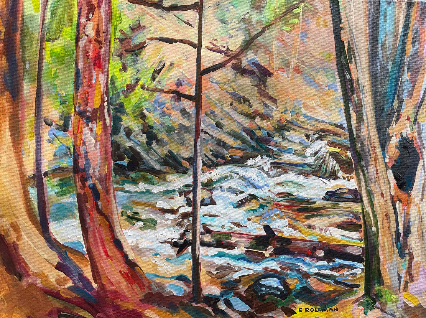 Tremont on the High Side  - Acrylic Painting by artist Charlotte Rollman