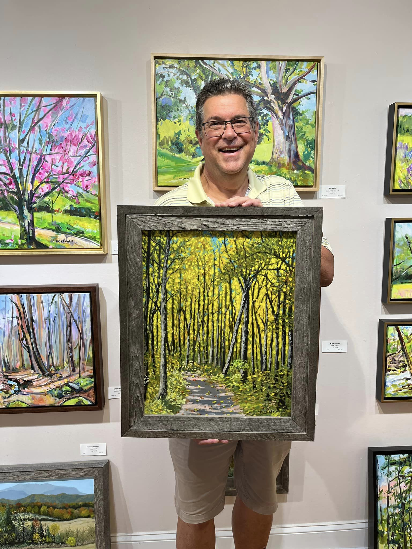 Deep in the Golden Forest - Oil Painting by artist John Adkins