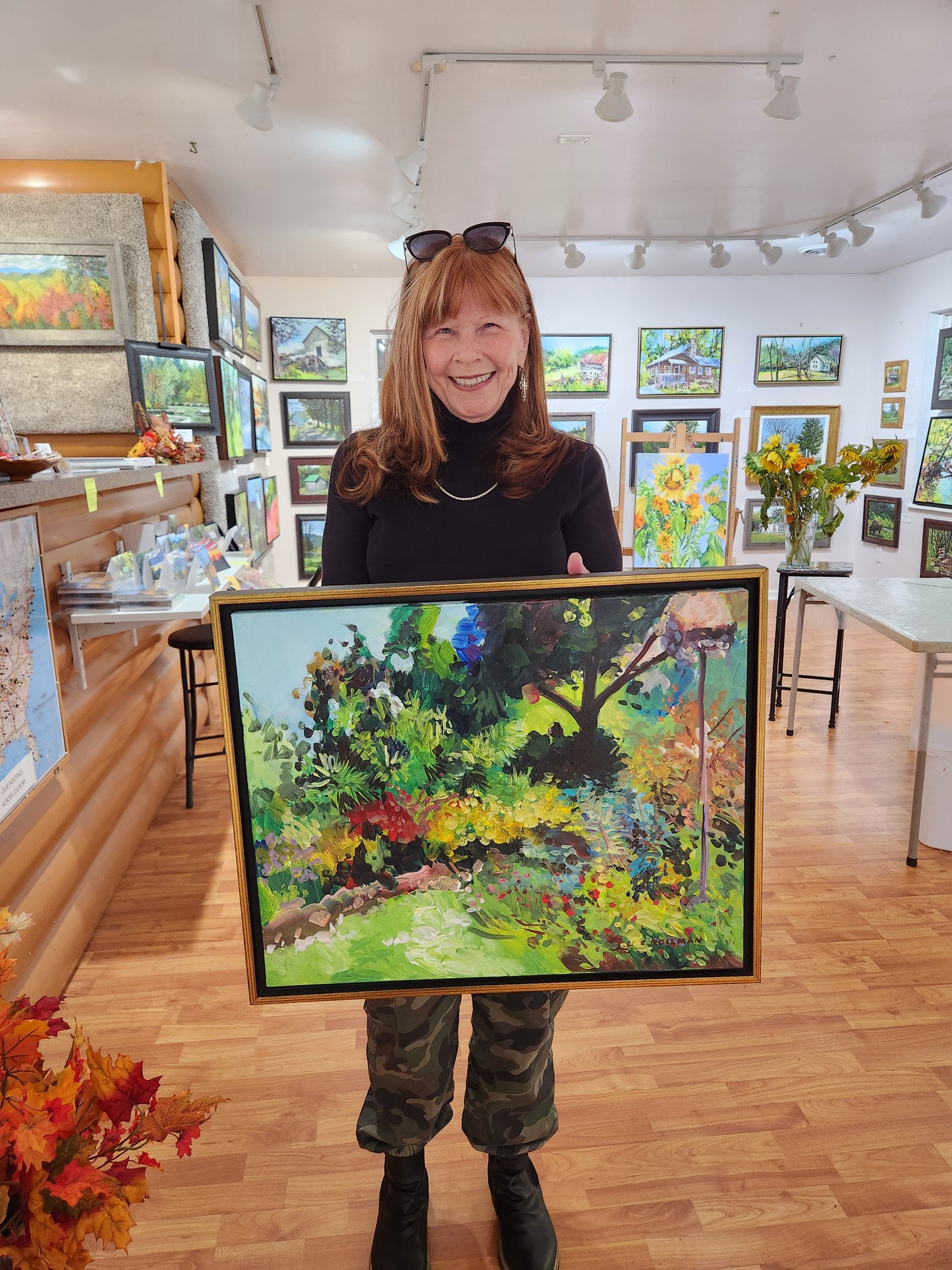 Birds Nest at UT Gardens  - Acrylic Painting by artist Charlotte Rollman 16x20