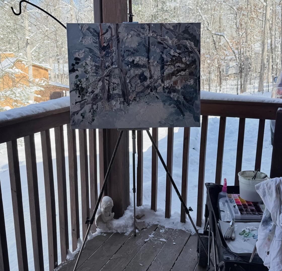 Snowed In - Acrylic Painting by artist Charlotte Rollman