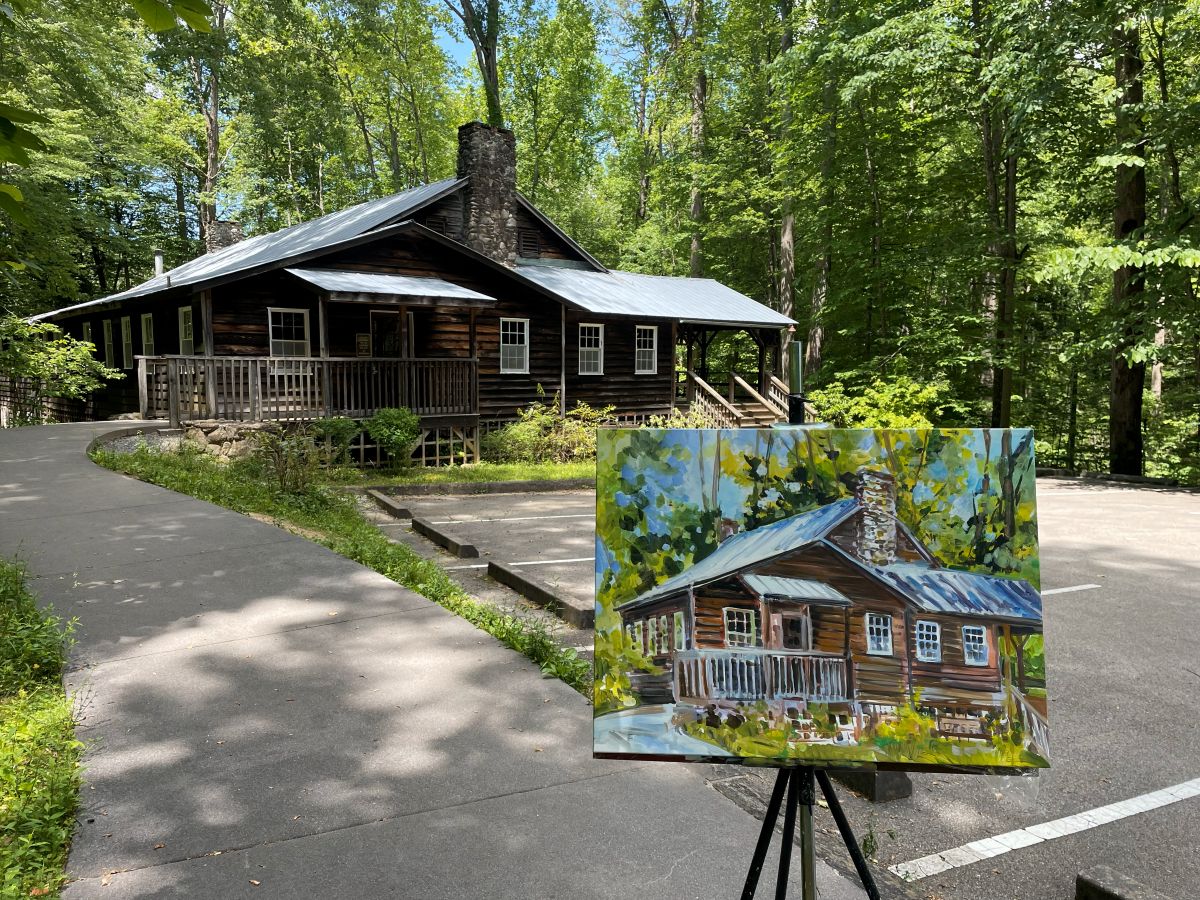Appalachian Clubhouse  - Acrylic Painting by artist Charlotte Rollman