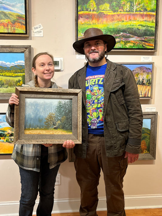 Bear in the Mist - Oil Painting by artist John Adkins 11x14