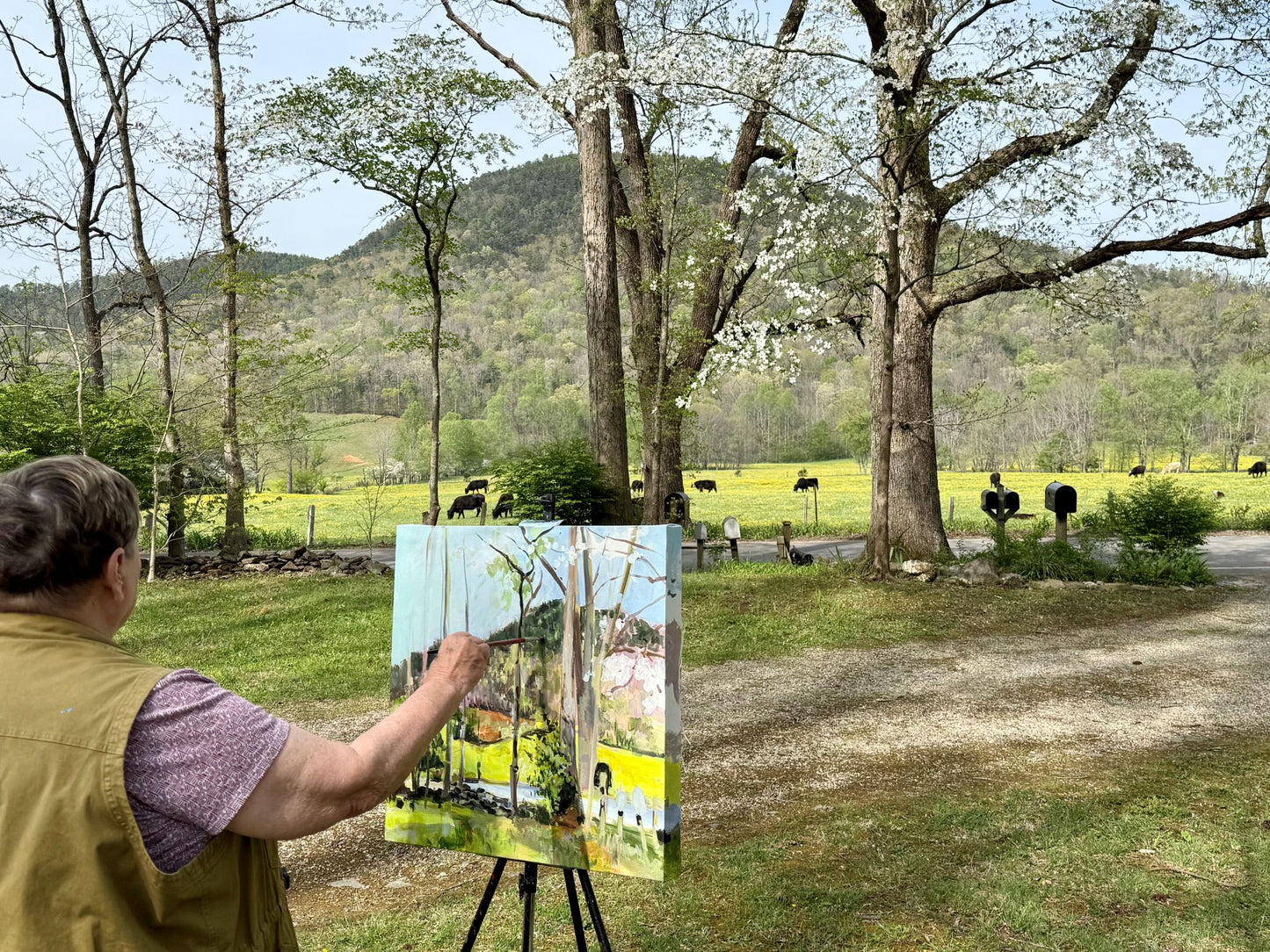 WhiteOaks Utopia  - Acrylic Painting by artist Charlotte Rollman