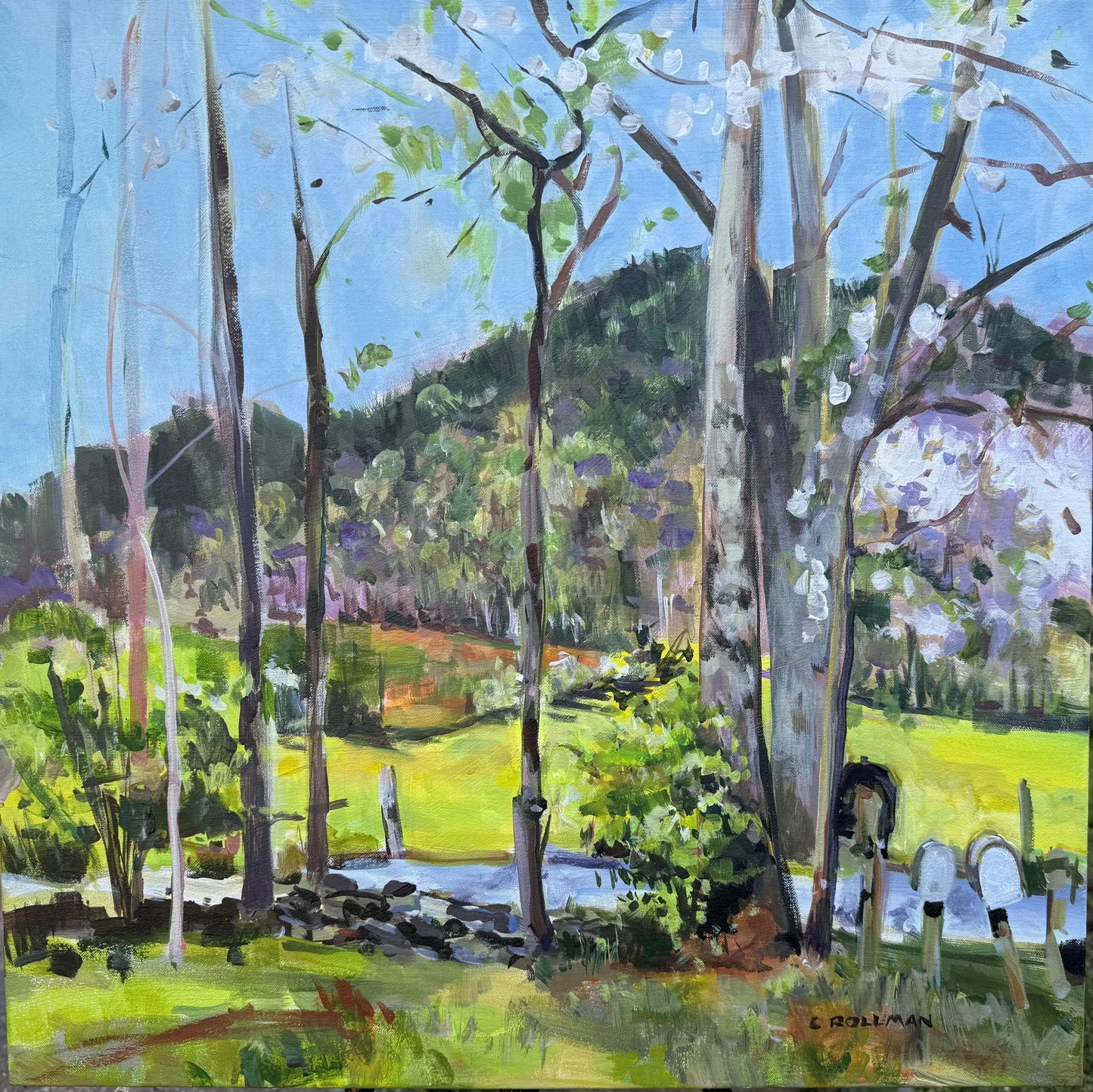 WhiteOaks Utopia  - Acrylic Painting by artist Charlotte Rollman