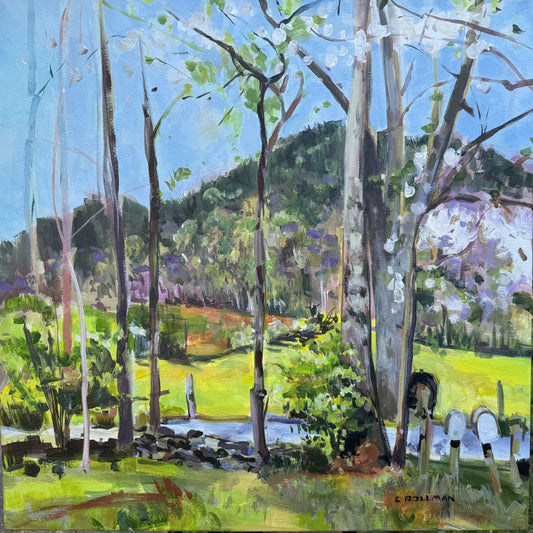 WhiteOaks Utopia  - Acrylic Painting by artist Charlotte Rollman