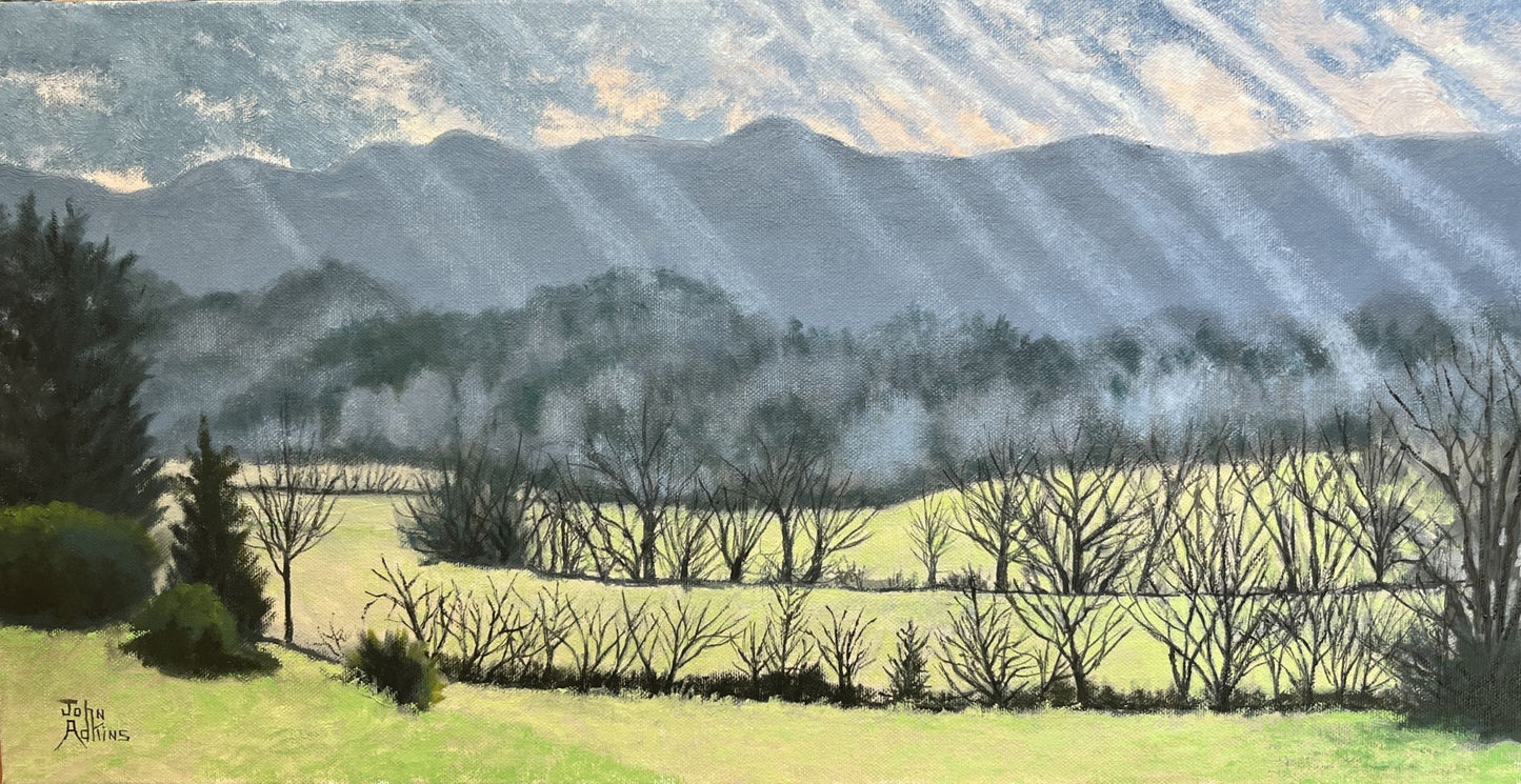 Chilhowee Mountain Morning  - Oil Painting by artist John Adkins