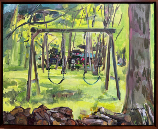 Push Me Higher - Acrylic Painting by Artist Charlotte Rollman 16x20