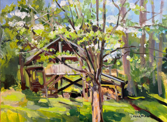 Tree House - by artist Charlotte Rollman 18x24