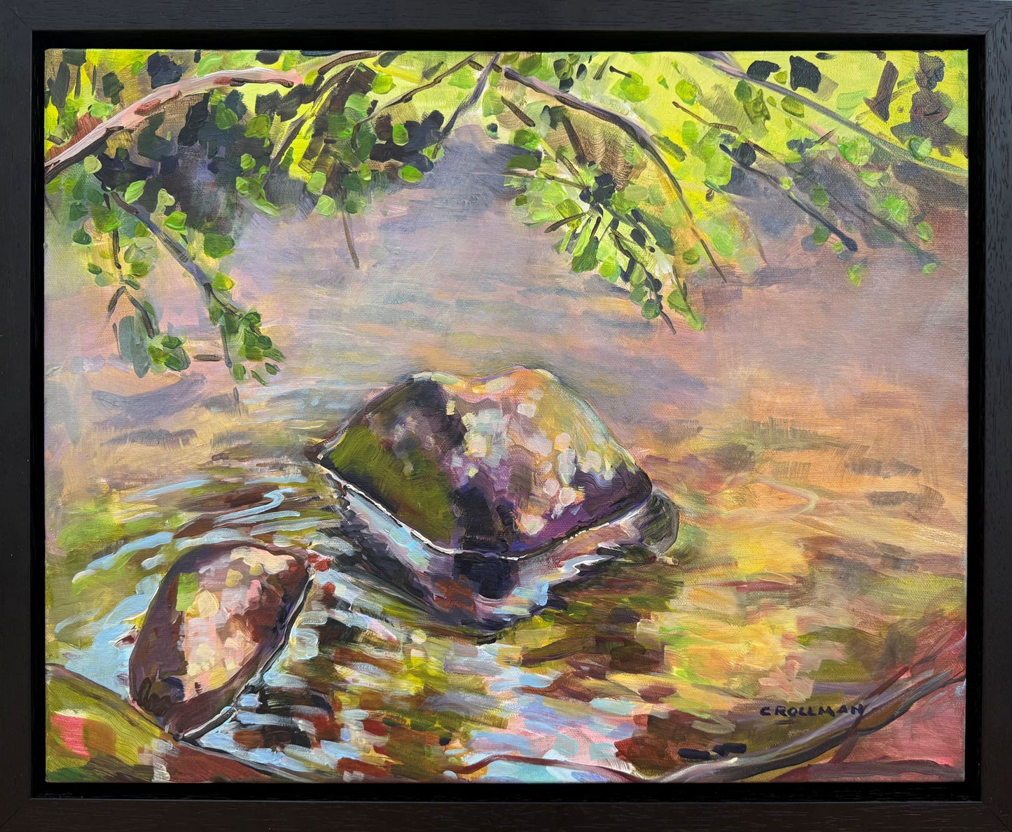 Fog on the Little River  - Acrylic Painting by artist Charlotte Rollman
