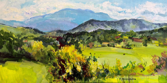 Le Conte in August - Acrylic Painting by artist Charlotte Rollman 12x24