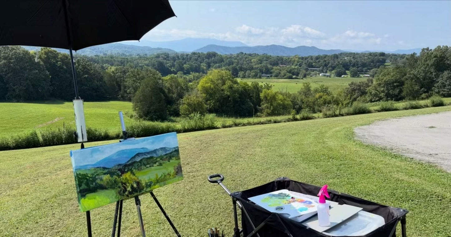 Le Conte in August - Acrylic Painting by artist Charlotte Rollman 12x24